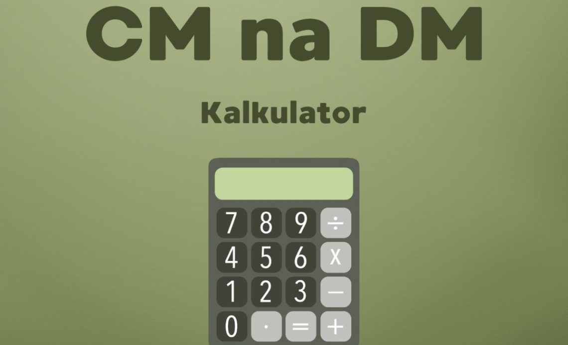 Przelicznik cm na dm - kalkulator