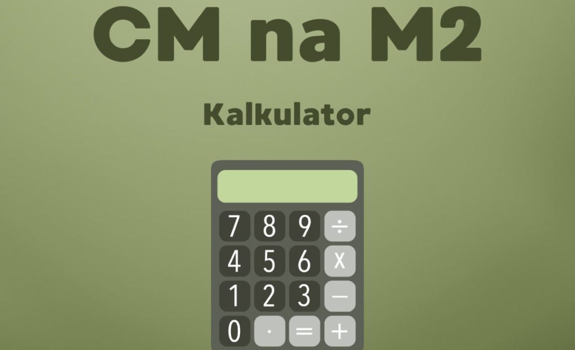 Przelicznik cm na m2 - kalkulator