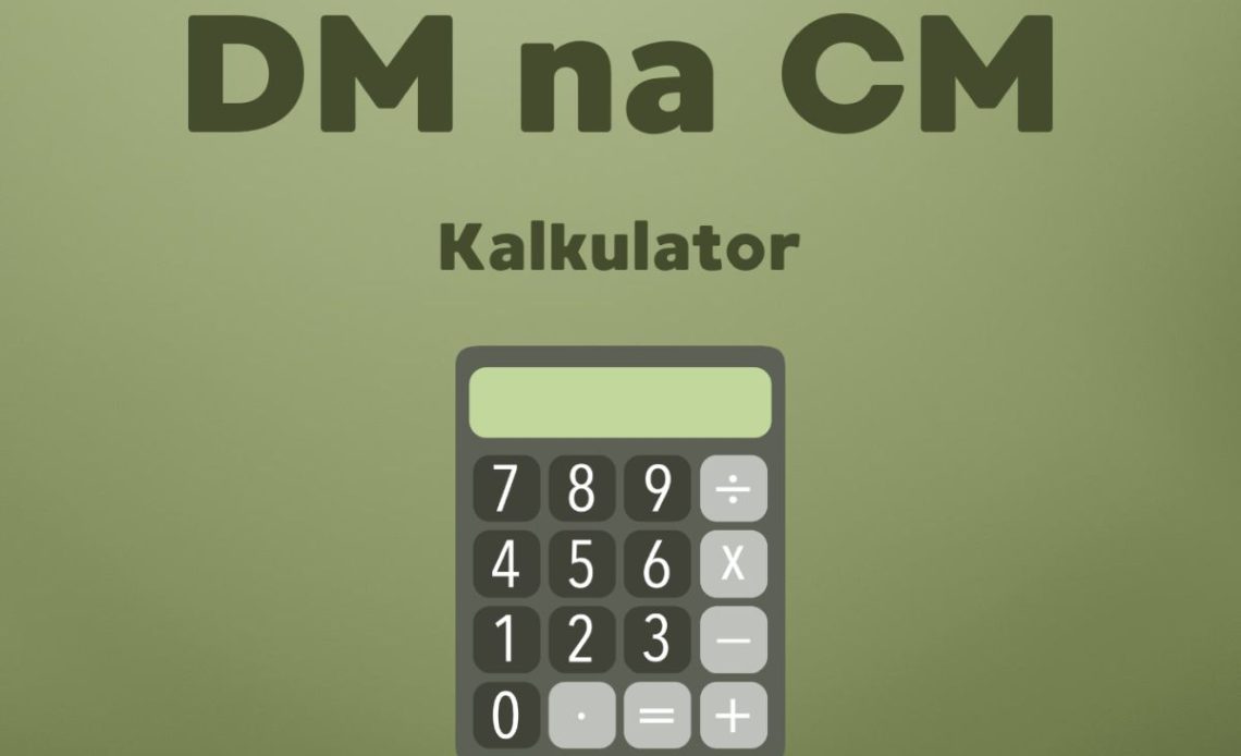 Przelicznik dm na cm - kalkulator