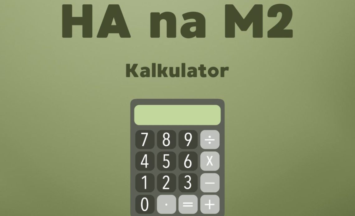 Przelicznik ha na m2 - kalkulator