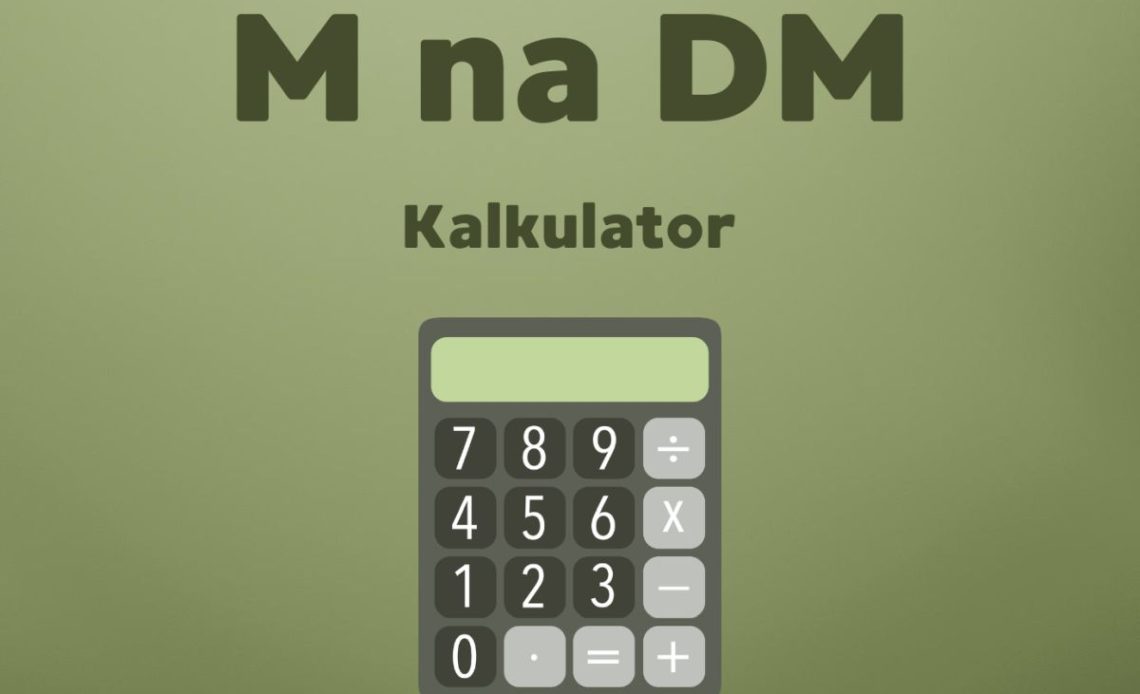 Przelicznik m na dm - kalkulator
