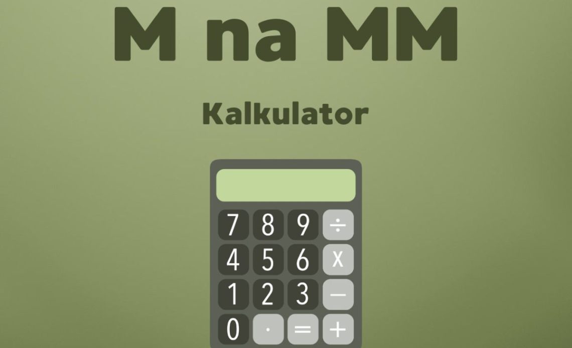 Przelicznik mm na m - kalkulator