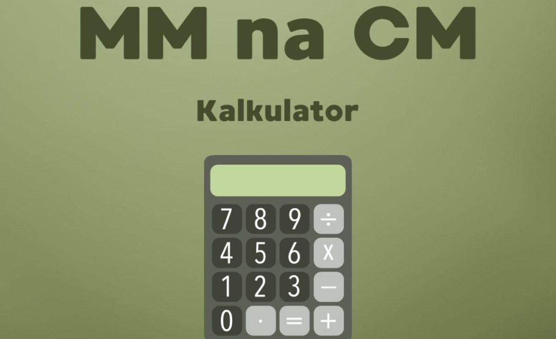 Przelicznik mm na cm - kalkulator