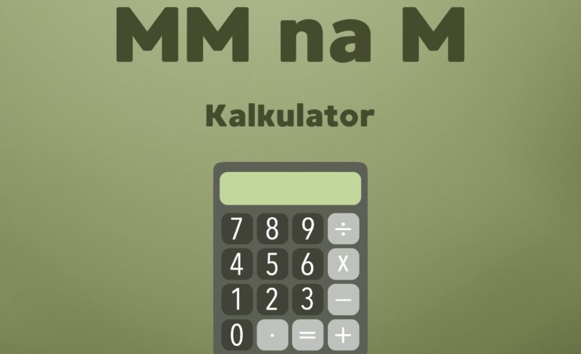 Przelicznik mm na m - kalkulator